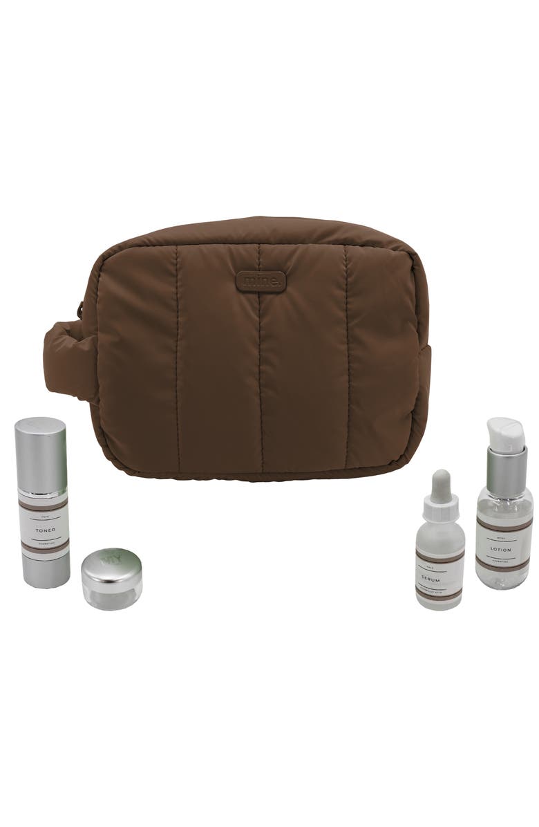 MYTAGALONGS Elle Large Cosmetics Bag, Alternate, color, Latte