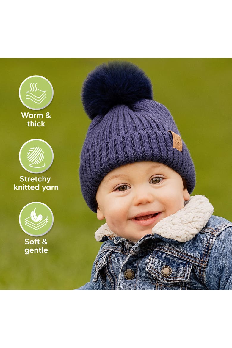 2-Pack Pom Knitted Beanie, Alternate, color, Blast