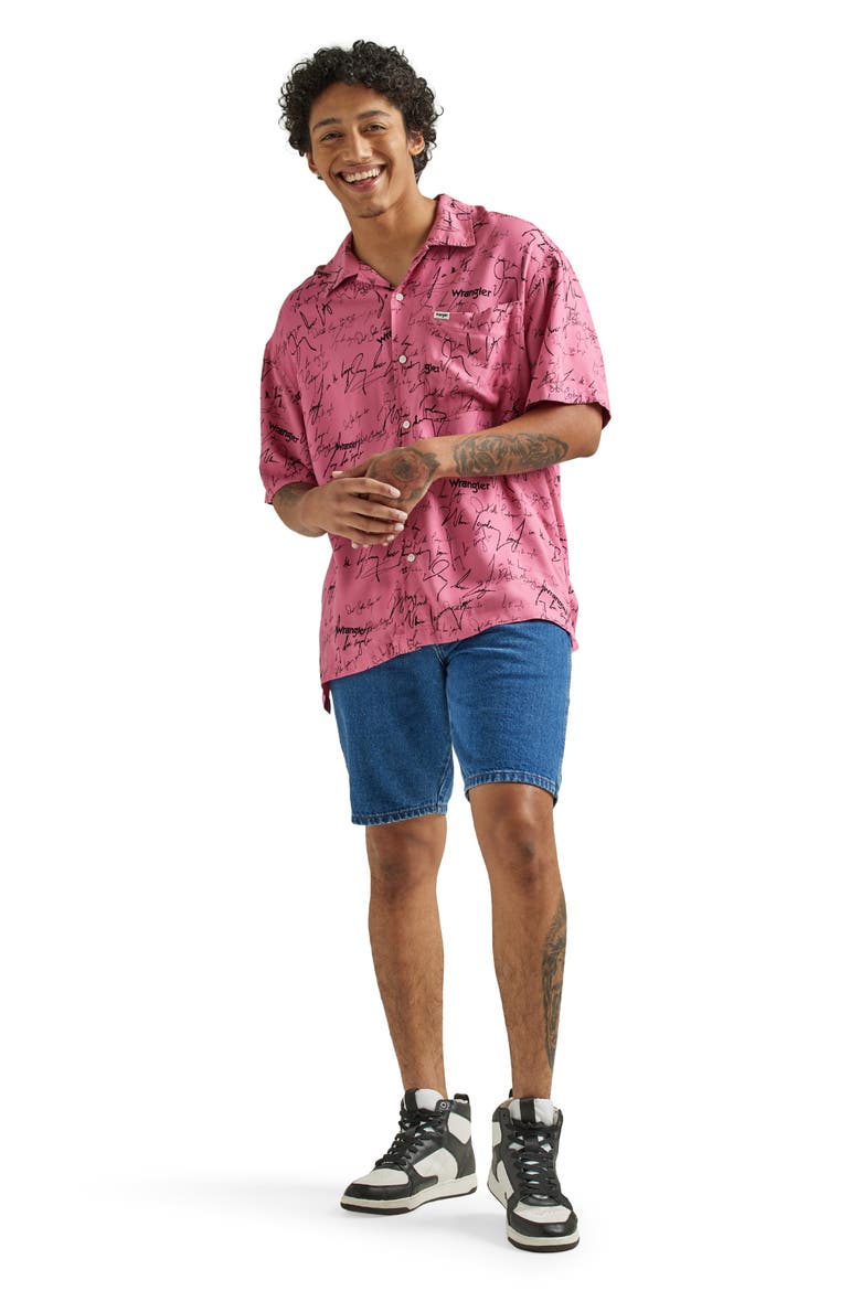 Relaxed Fit Denim Jorts, Alternate, color, COWBOY MID WASH