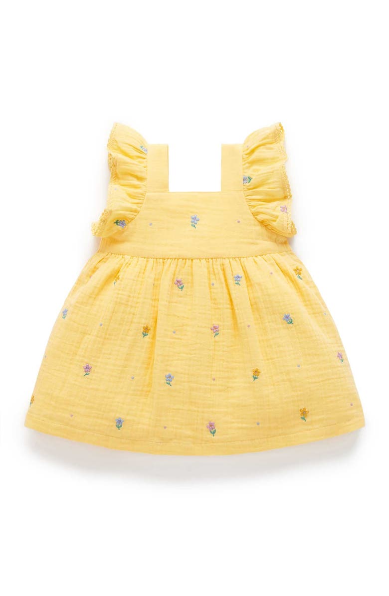 Purebaby Butterfly Dress, Main, color, Daisy Broderie