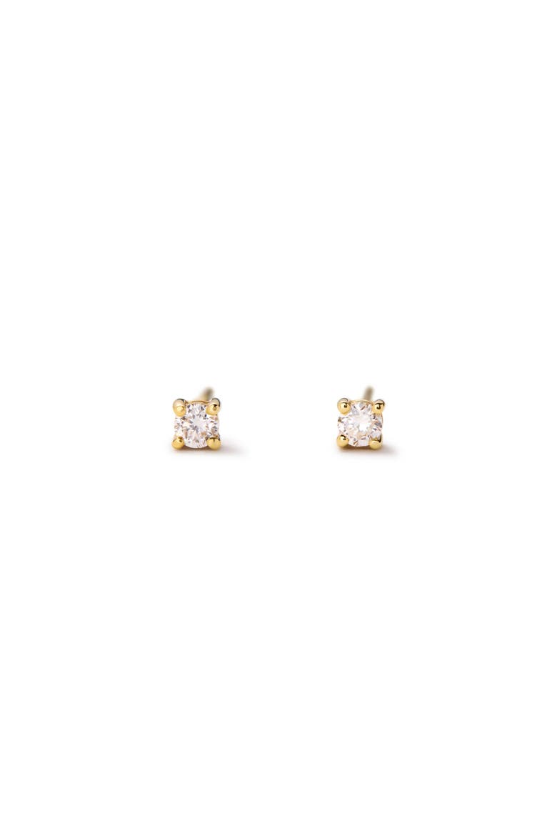 Lab Grown Diamond Earrings - Gold Mini Diamond Studs, Main, color, Gold