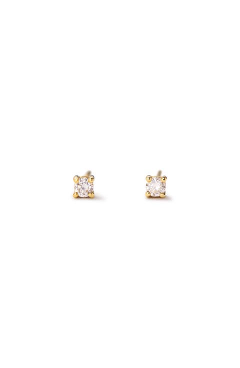 Lab Grown Diamond Earrings - Gold Mini Diamond Studs