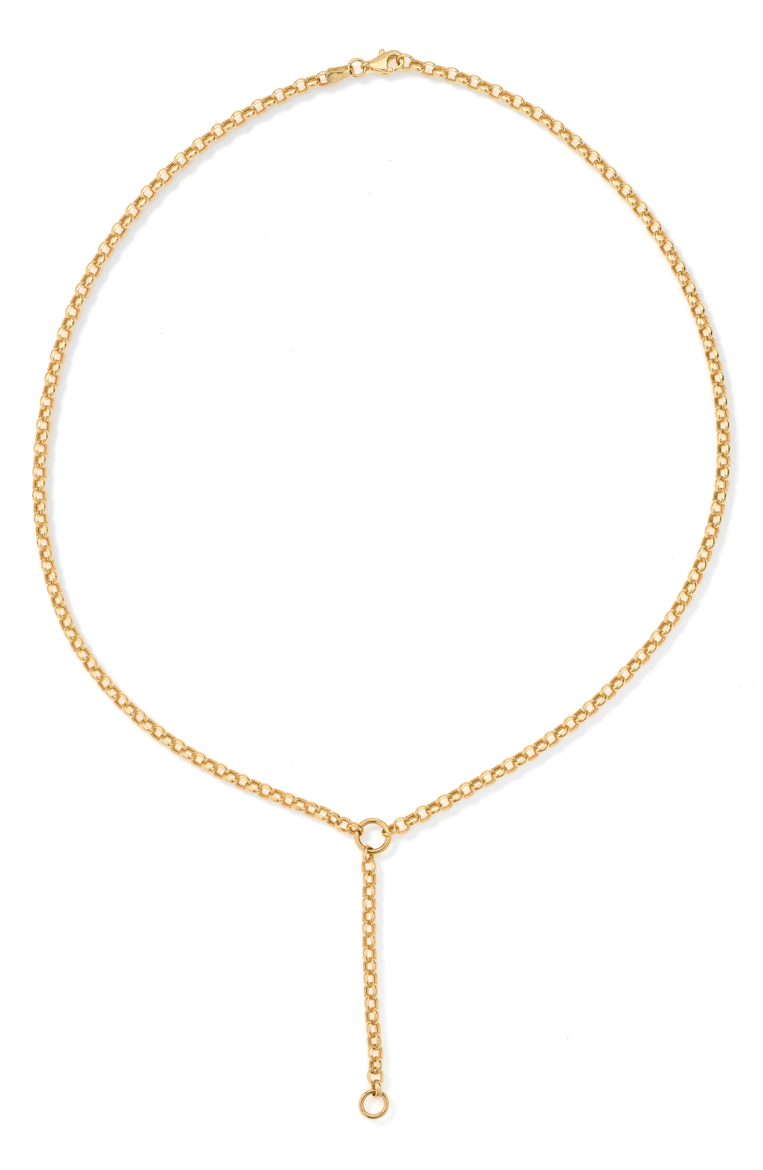 Adina Reyter Rolo 18-Inch Chain Y-Necklace in 14K Yellow Gold 
