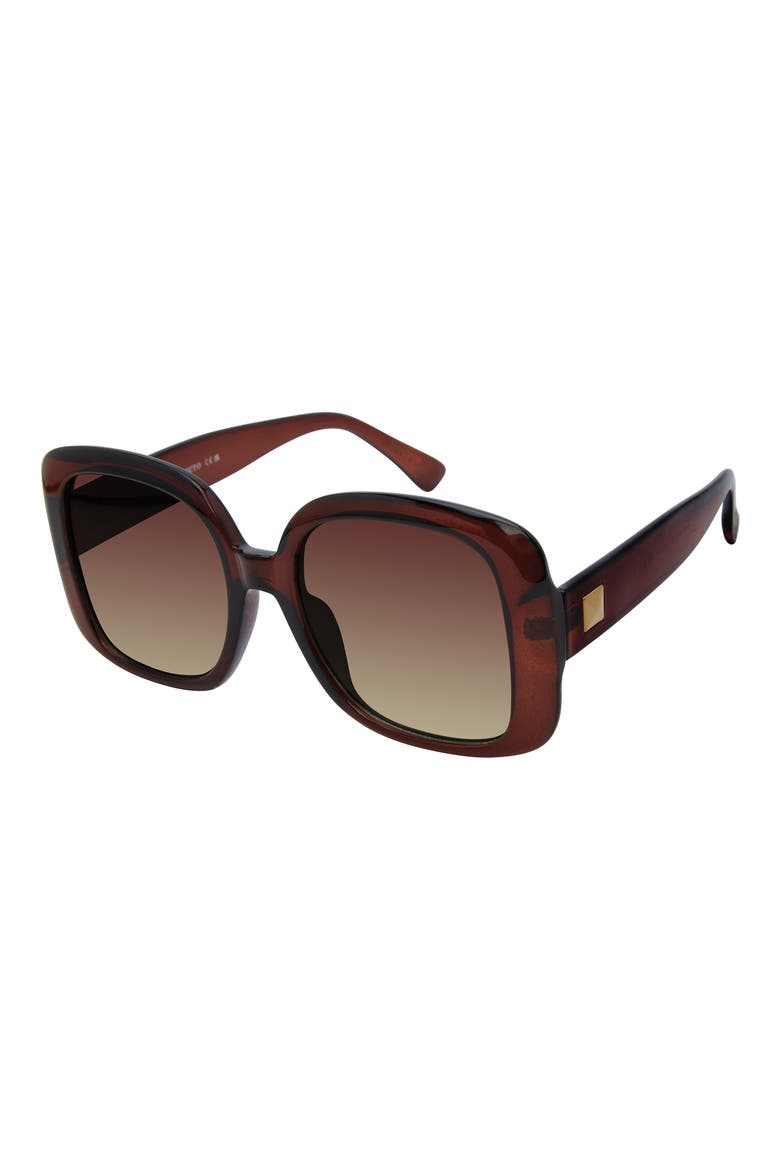 44mm Square Sunglasses, Main, color, BROWN