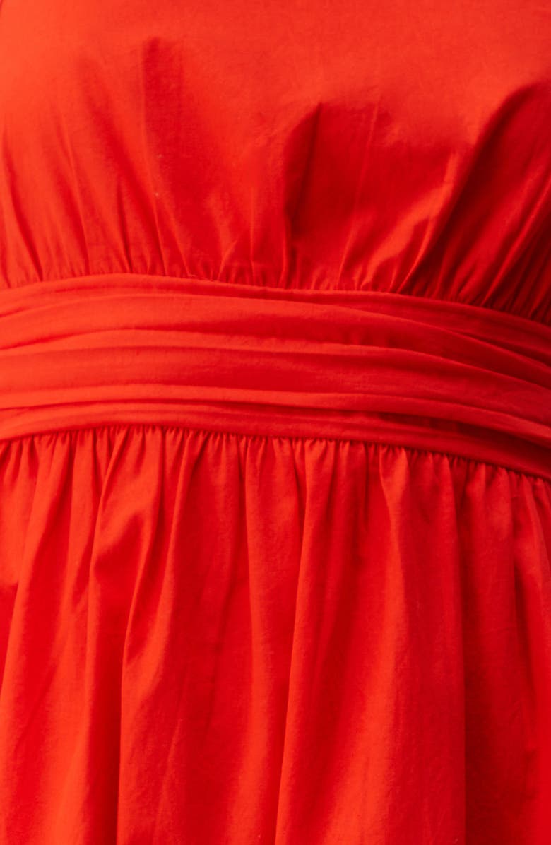 NASTY GAL Open Back Cotton Midi Dress, Alternate, color, Red