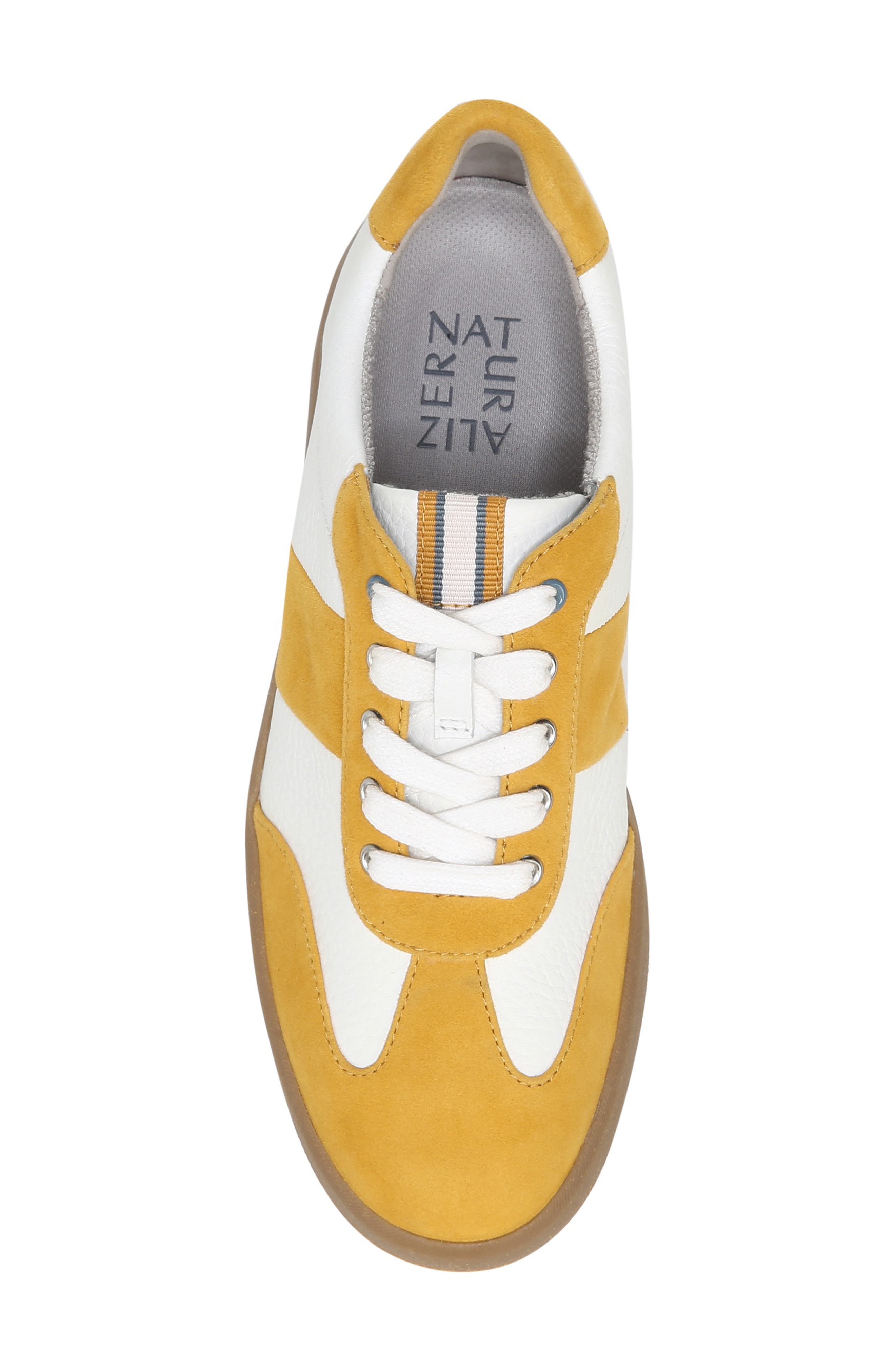 Evin Sneaker, Alternate, color, WHITE GOLDEN ROD