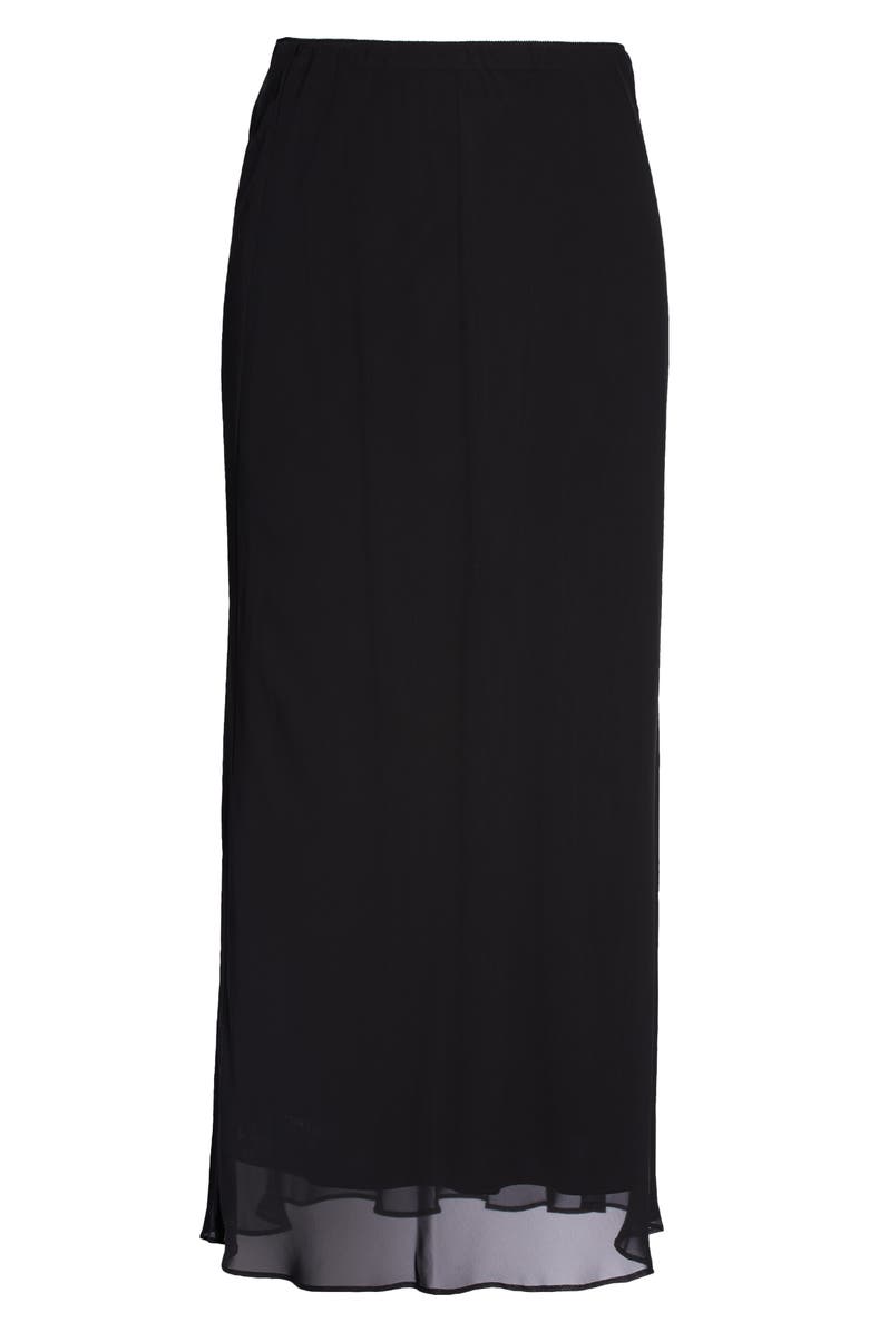 Alex Evenings Chiffon Maxi Skirt, Alternate, color, Black