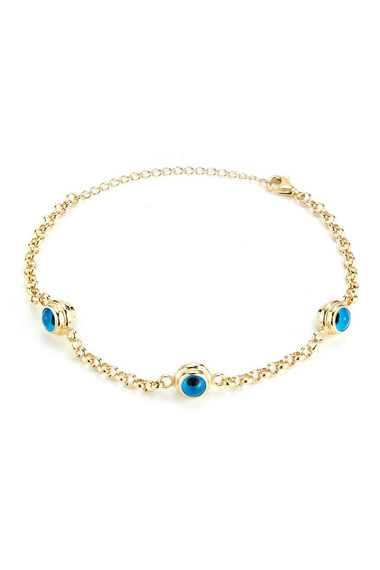 Gold Vermeil Triple Station Bracelet, Main, color, YELLOW GOLD