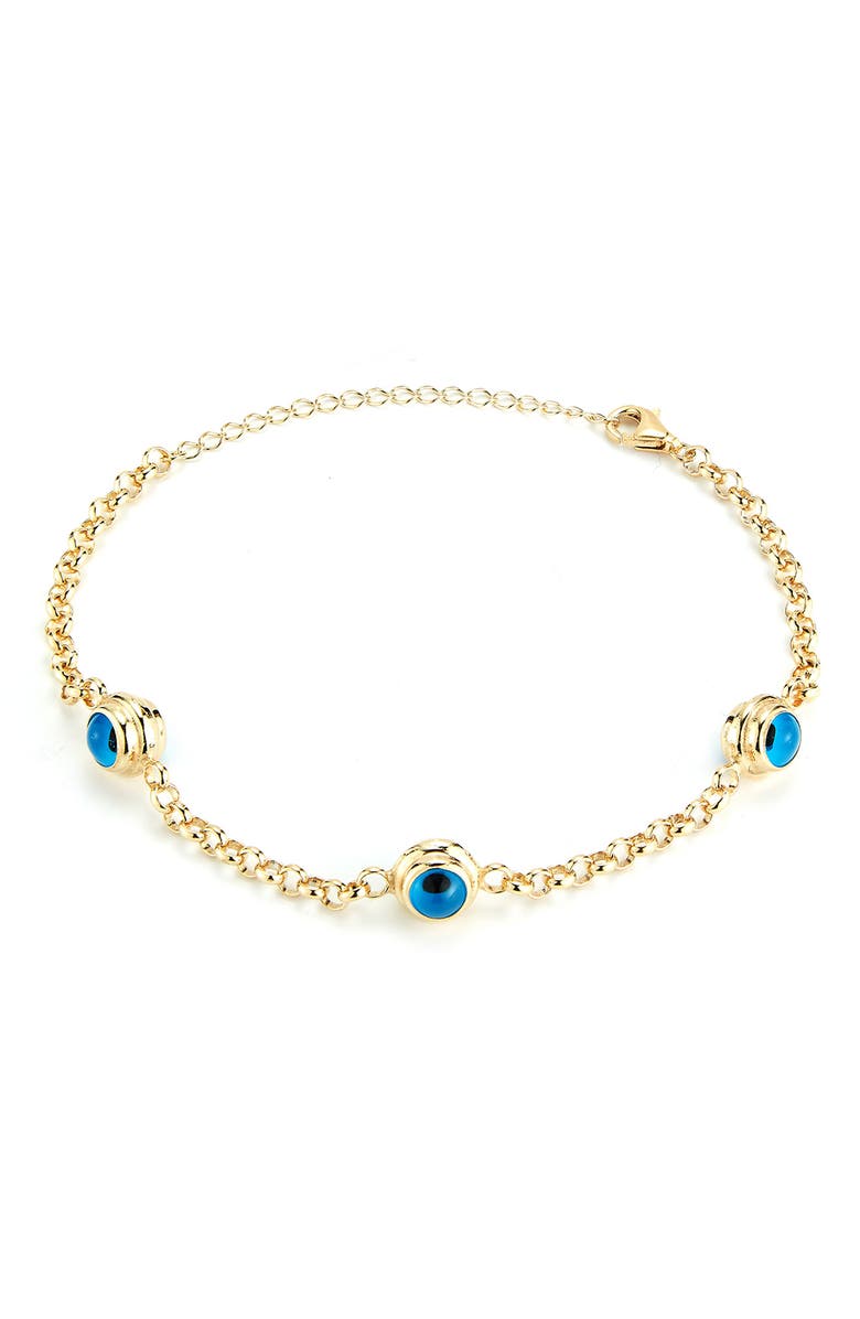 GLAZE JEWELRY Gold Vermeil Triple Station Bracelet, Main, color, Yellow Gold