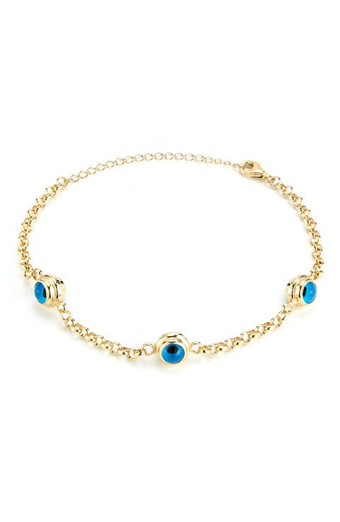 Gold Vermeil Triple Station Bracelet