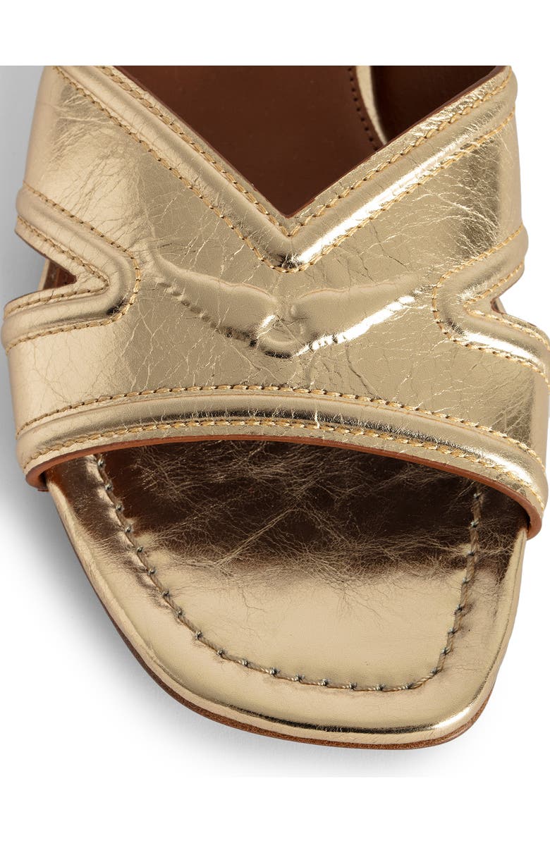 Zadig & Voltaire Azora Metallic Slide Sandal, Alternate, color, Gold