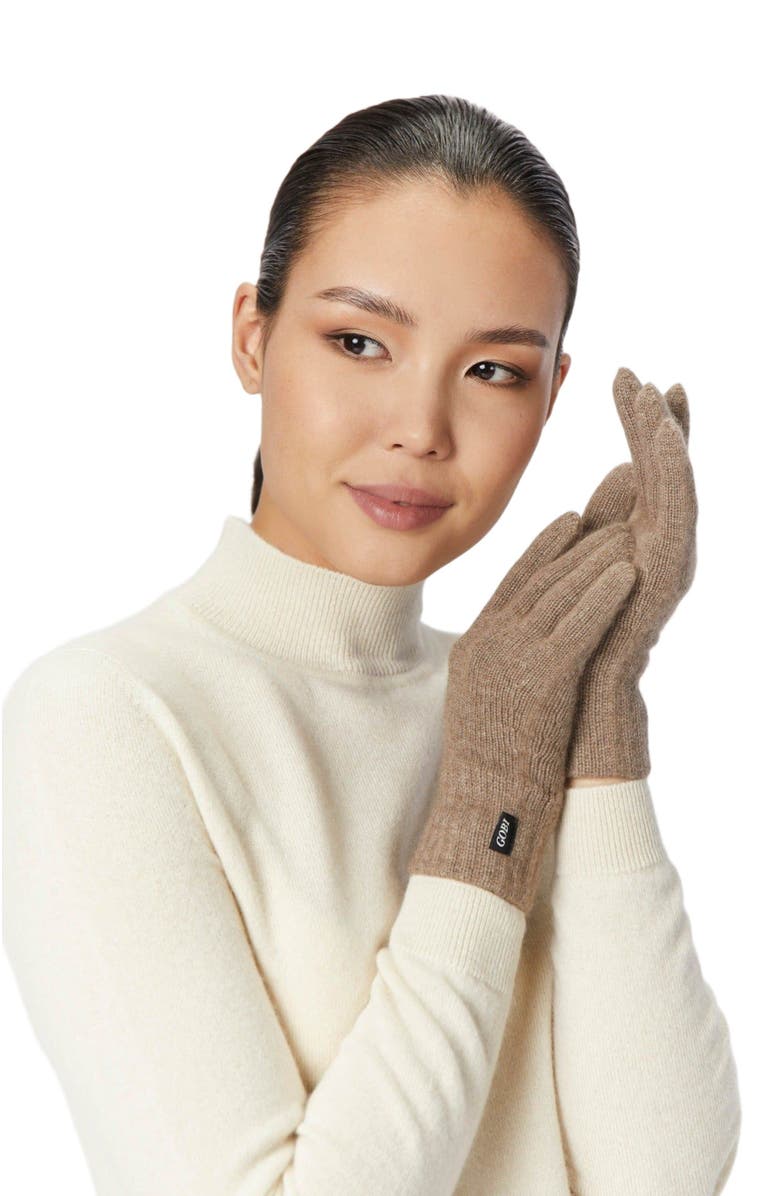 GOBI Mongolian Cashmere Organic Color Cashmere Women's Gloves, Main, color, 