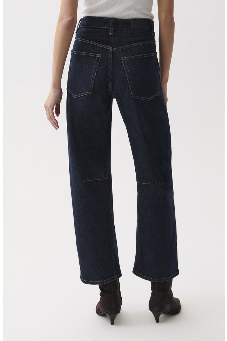 Beau High Waist Wide Leg Petite Jeans, Alternate, color, NIGHTFALL