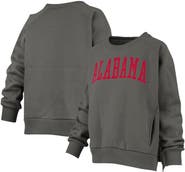 PRESSBOX Women's Pressbox Charcoal Alabama Crimson Tide Pocketed Raglan Pullover Sweatshirt