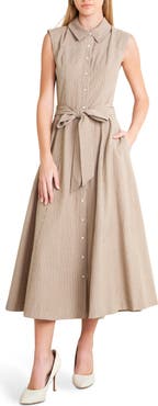FREEMARKET Pinstripe Midi Dress