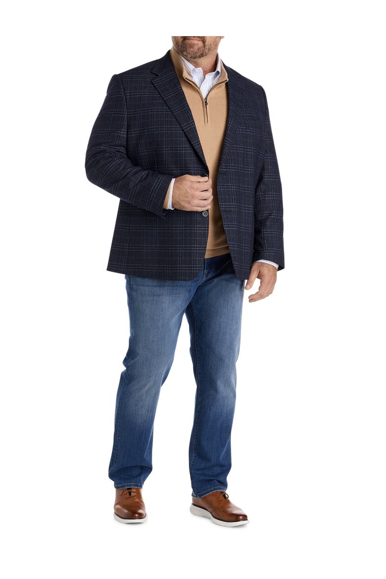 Big & Tall Patterned Sport Coat, Alternate, color, NAVY
