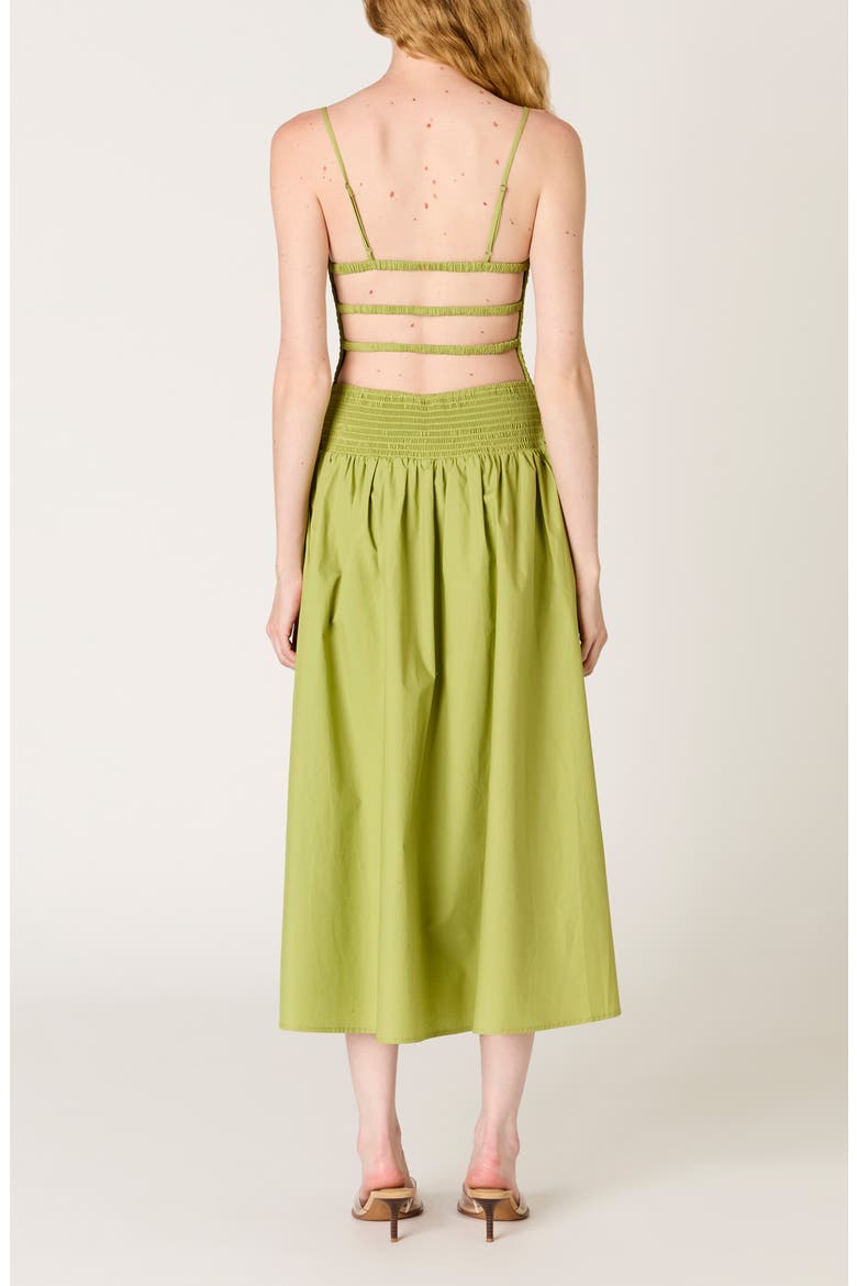 Granada Open Back Cotton Midi Sundress, Alternate, color, TERRAGON