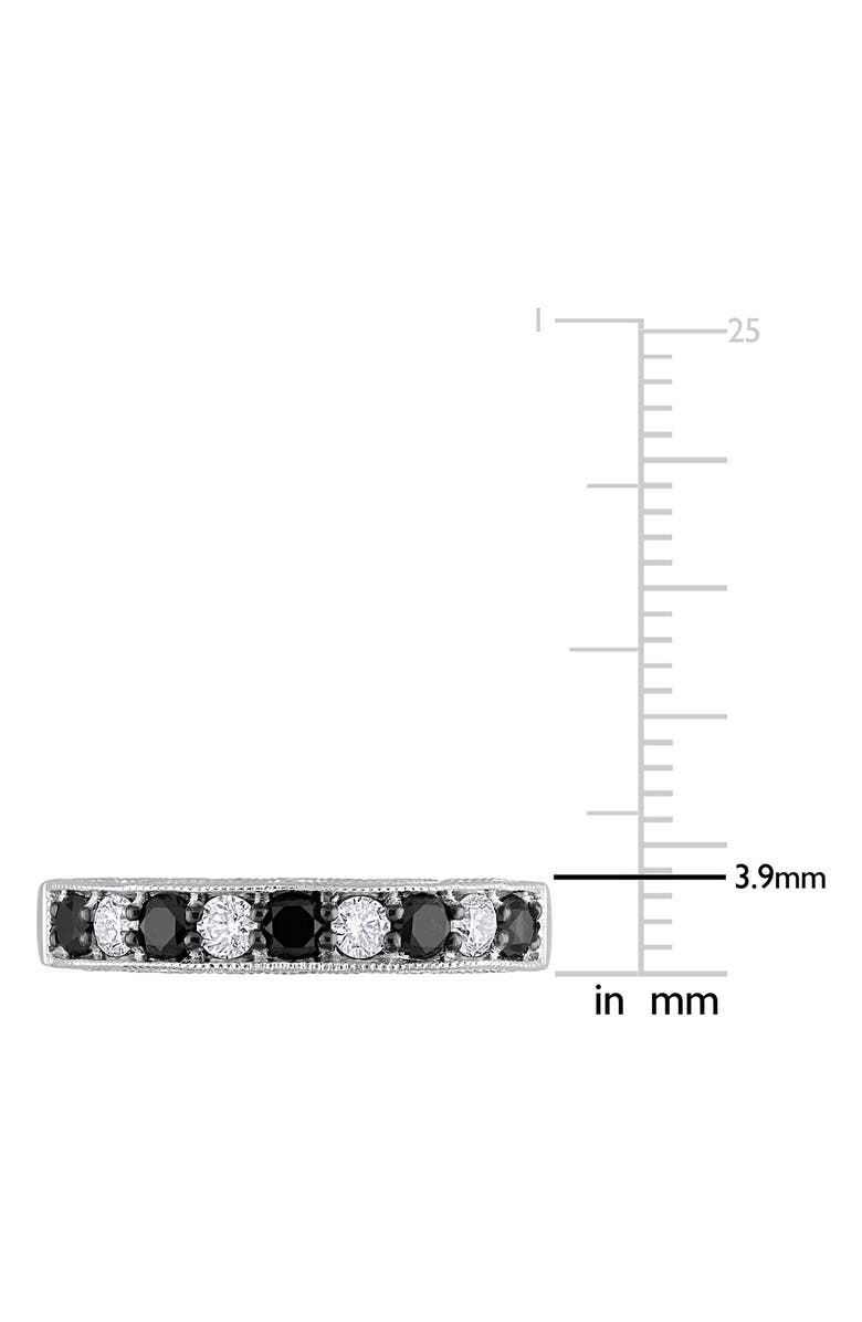 DELMAR Black & White Diamond Band Ring - 0.63ctw, Alternate, color, Black