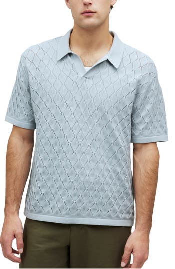 Madewell Diamond Stitch Johnny Collar Polo Sweater
