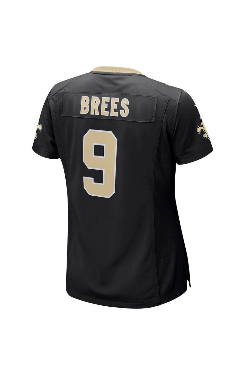 Nike Women's Nike Drew Brees Black New Orleans Saints Game Player Jersey, Alternate, color, 