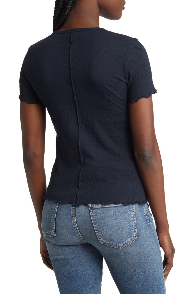 rag & bone Gemma Floral Jacquard T-Shirt, Alternate, color, Salute