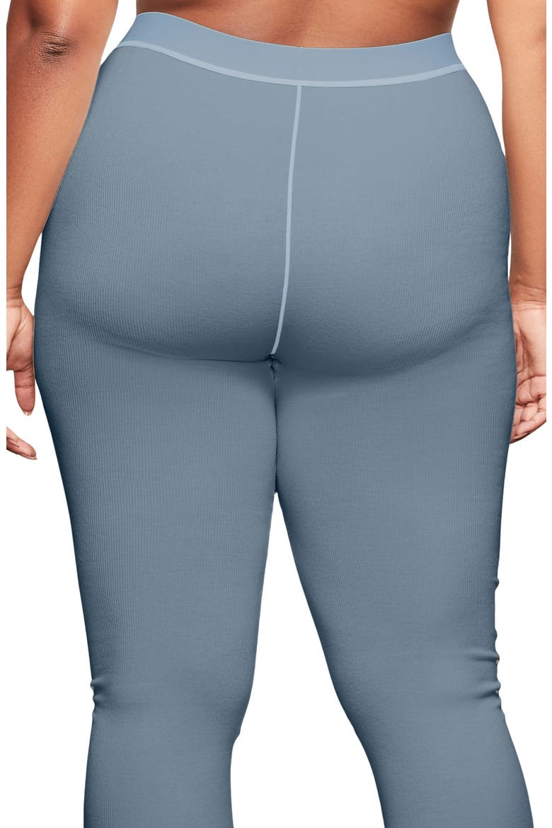 Stretch Cotton Rib Leggings, Alternate, color, KYANITE