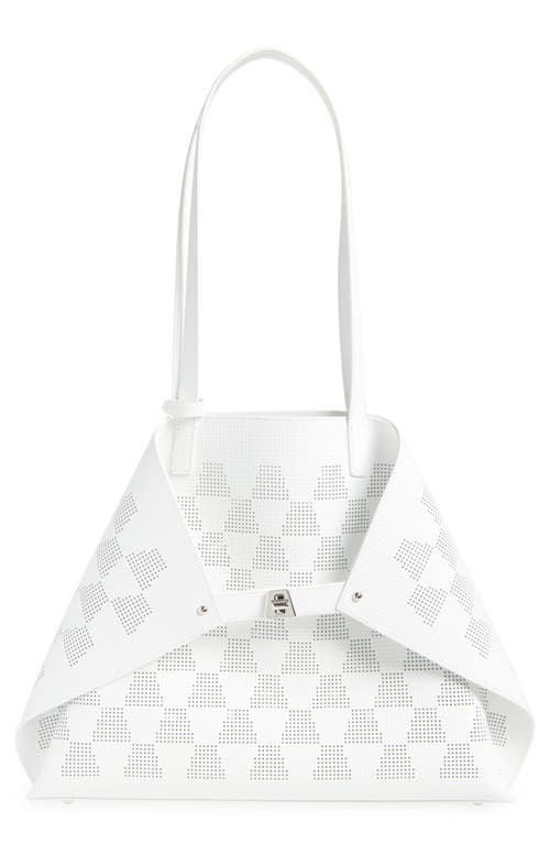 AKRIS AKRIS MEDIUM AI PERFORATED LEATHER TOTE 