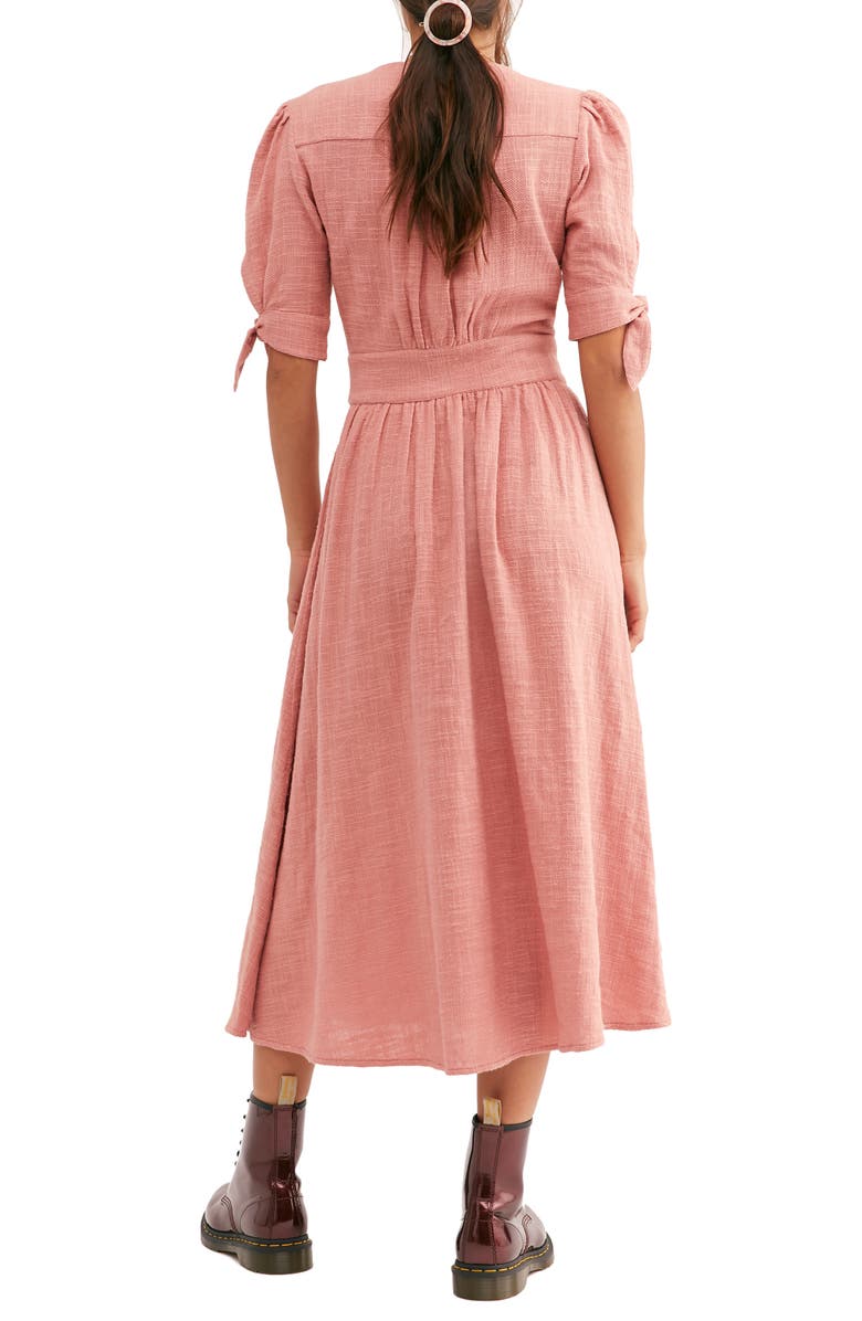 Free People Love of My Life Midi Shirtdress, Alternate, color, Pink Flower