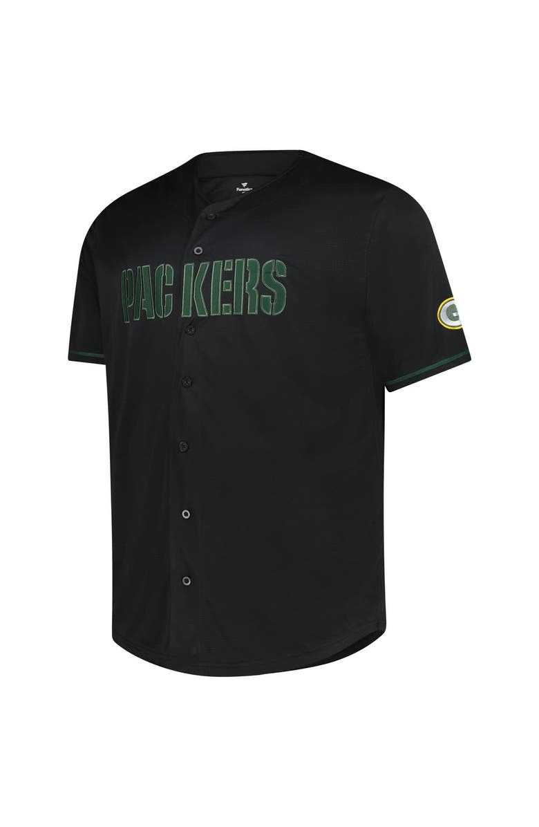 PROFILE Men's Profile Black Green Bay Packers Big & Tall Pop Full-Button Jersey, Alternate, color, 
