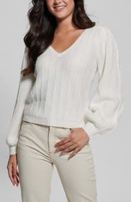 GUESS Madeline Pointelle Detail Sweater