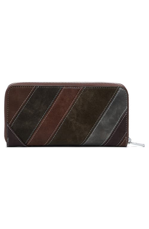 Desigual Faux Leather Continental Wallet In Blue