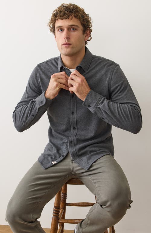 Marine Layer Pacifica Stretch Button Front Shirt In Gray
