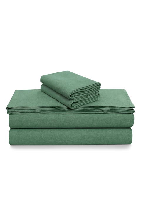 Yarn Dyed Flannel Sheet Set