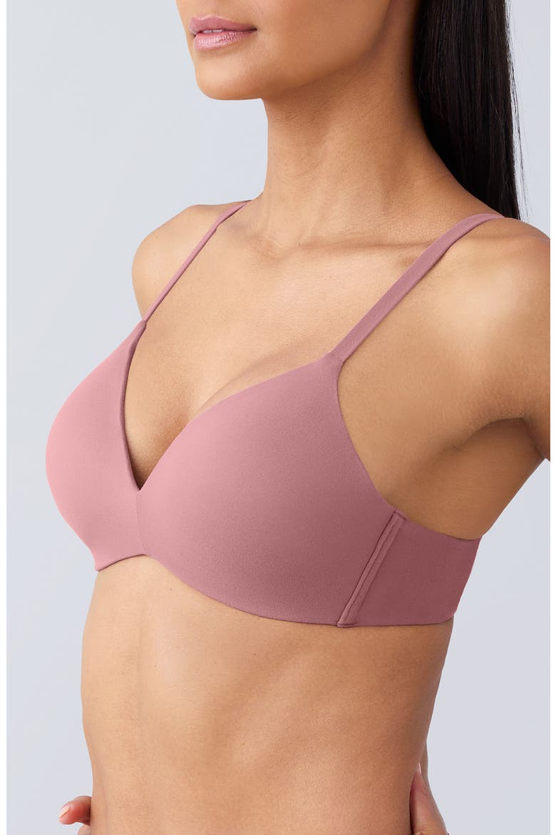How Perfect Wire Free T-Shirt Bra, Alternate, color, ROSE BROWN