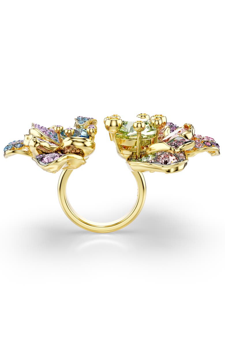 Swarovski Idyllia Crystal Flower Open Ring, Alternate, color, Multicolored