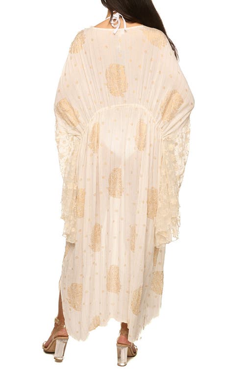 Ranee's Ranees Ruffle Bell Sleeve Cover-up Duster In Ivory