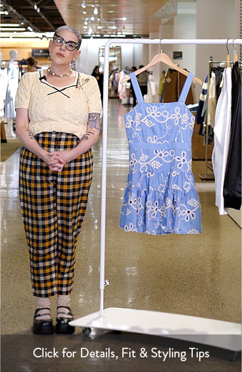 Rope Embroidery Minidress, sales video thumbnail