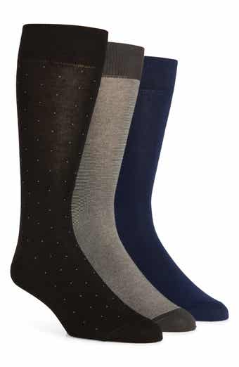 Assorted 3-Pack Cotton Blend Dress Socks