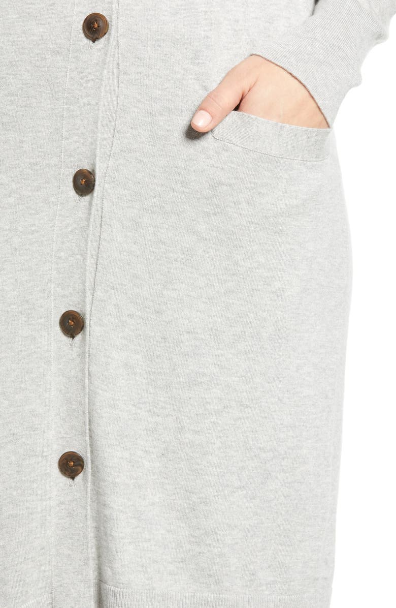 Velvet by Graham & Spencer Cotton & Cashmere Long Cardigan, Alternate, color, 