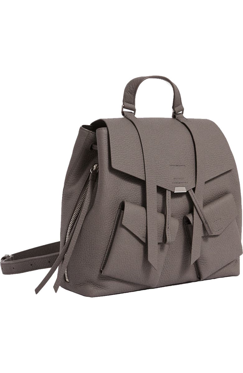 AllSaints Captain Lea Leather Backpack, Alternate, color,