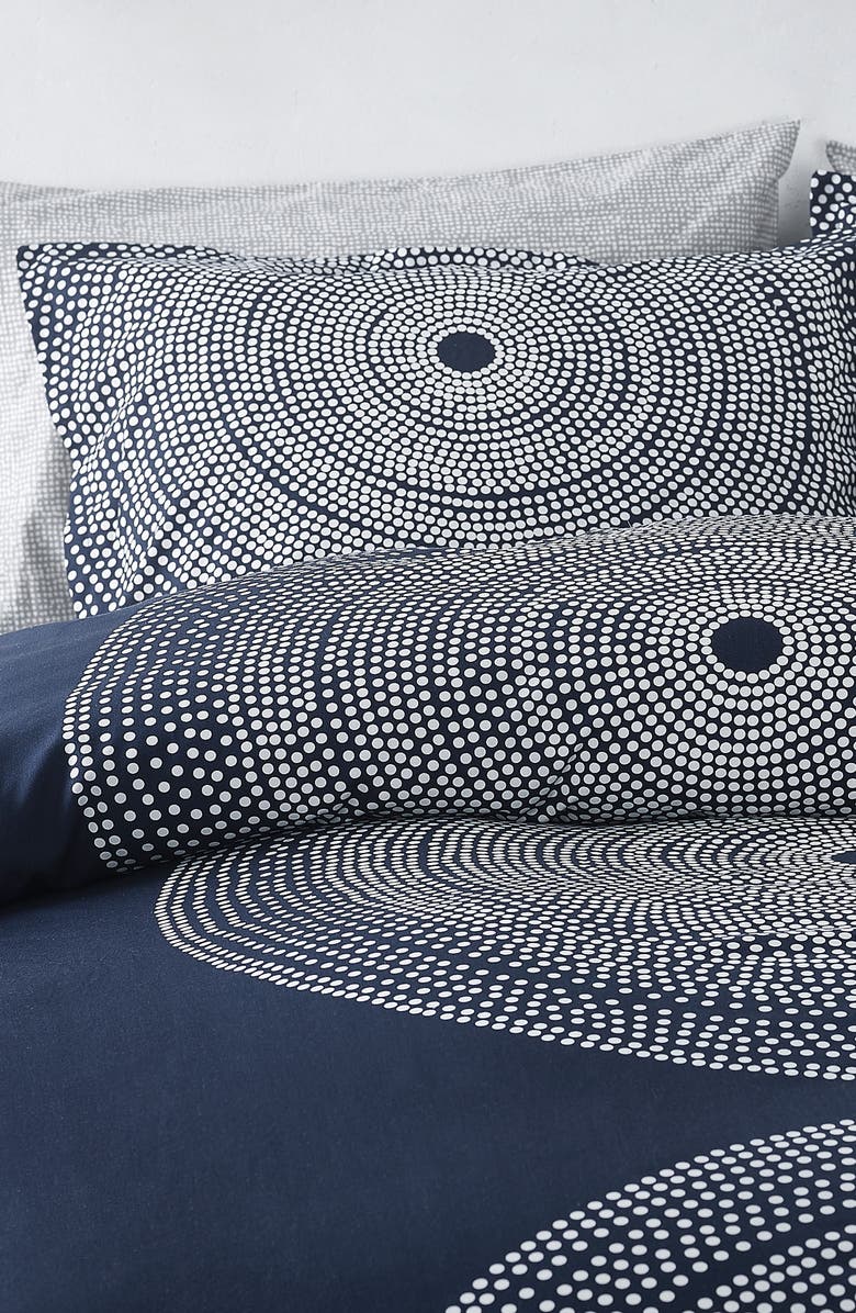 Marimekko Fokus Comforter & Sham Set, Alternate, color, Dark Blue
