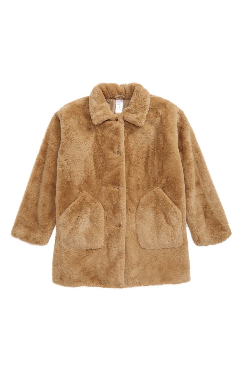 Nordstrom Kids' Faux Fur Coat, Main, color, 