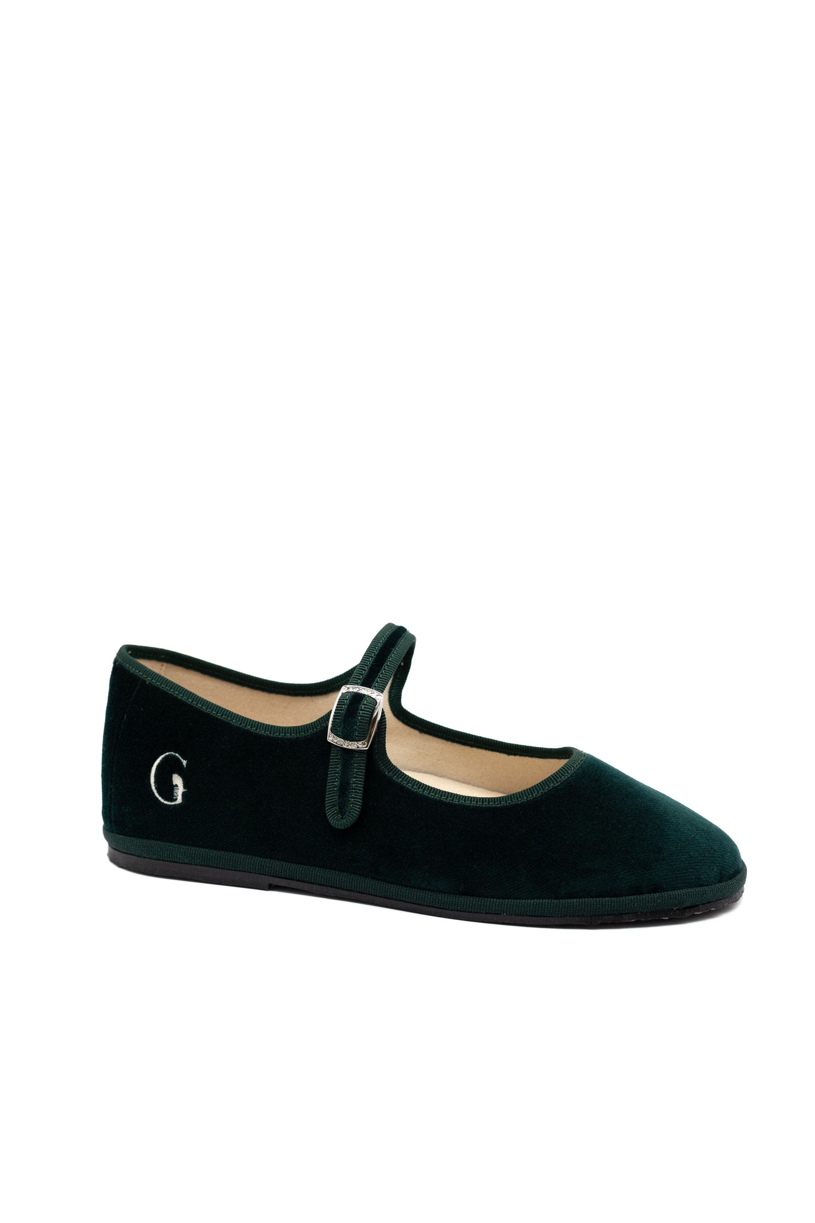 Gondolina Shoes Mary Jane Ballet Flats, Alternate, color, Vignole Dark Green