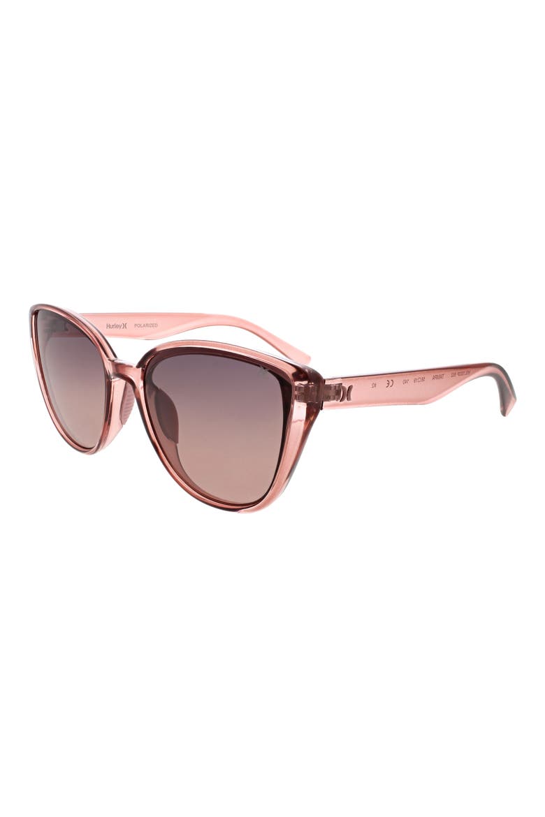 58mm Polarized Cat Eye Sunglasses, Alternate, color, CRYSTAL ROSE