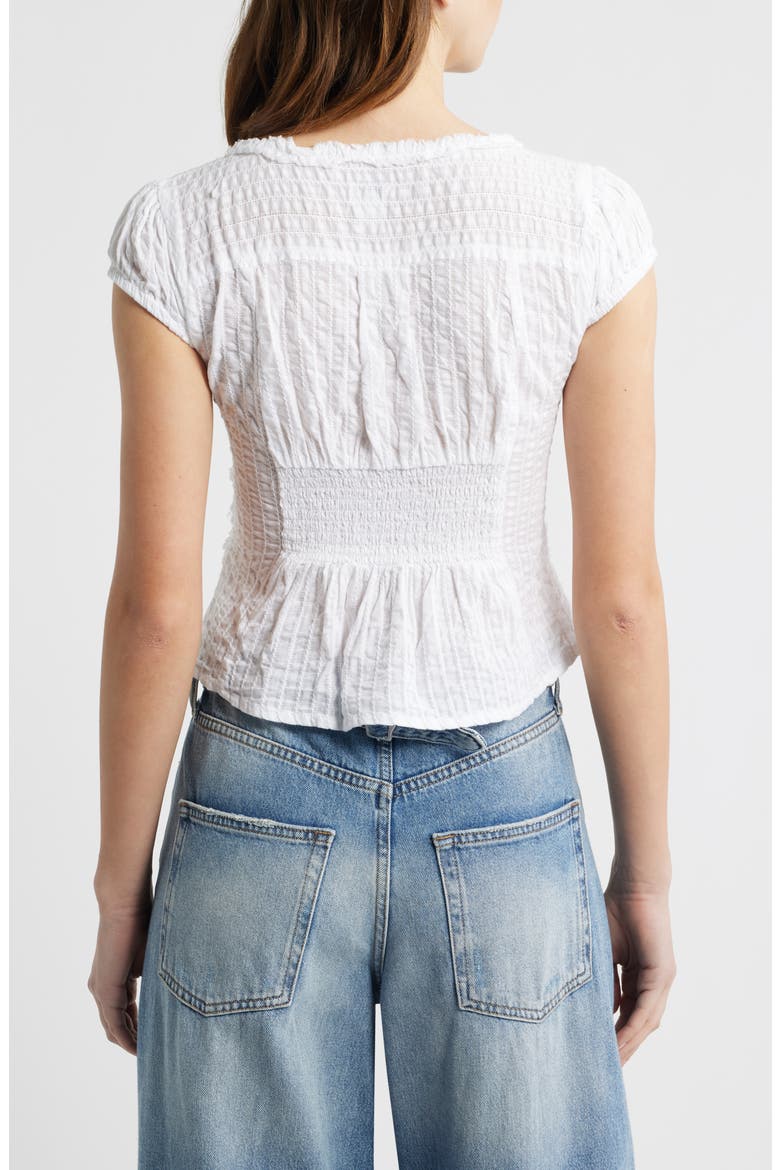 Robyn Ruffle Cotton Lace Top, Alternate, color, WHITE
