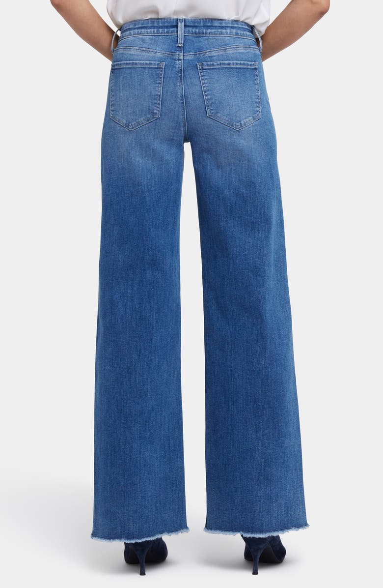 NYDJ Teresa Frayed Wide Leg Jeans, Alternate, color, Picasso Lake