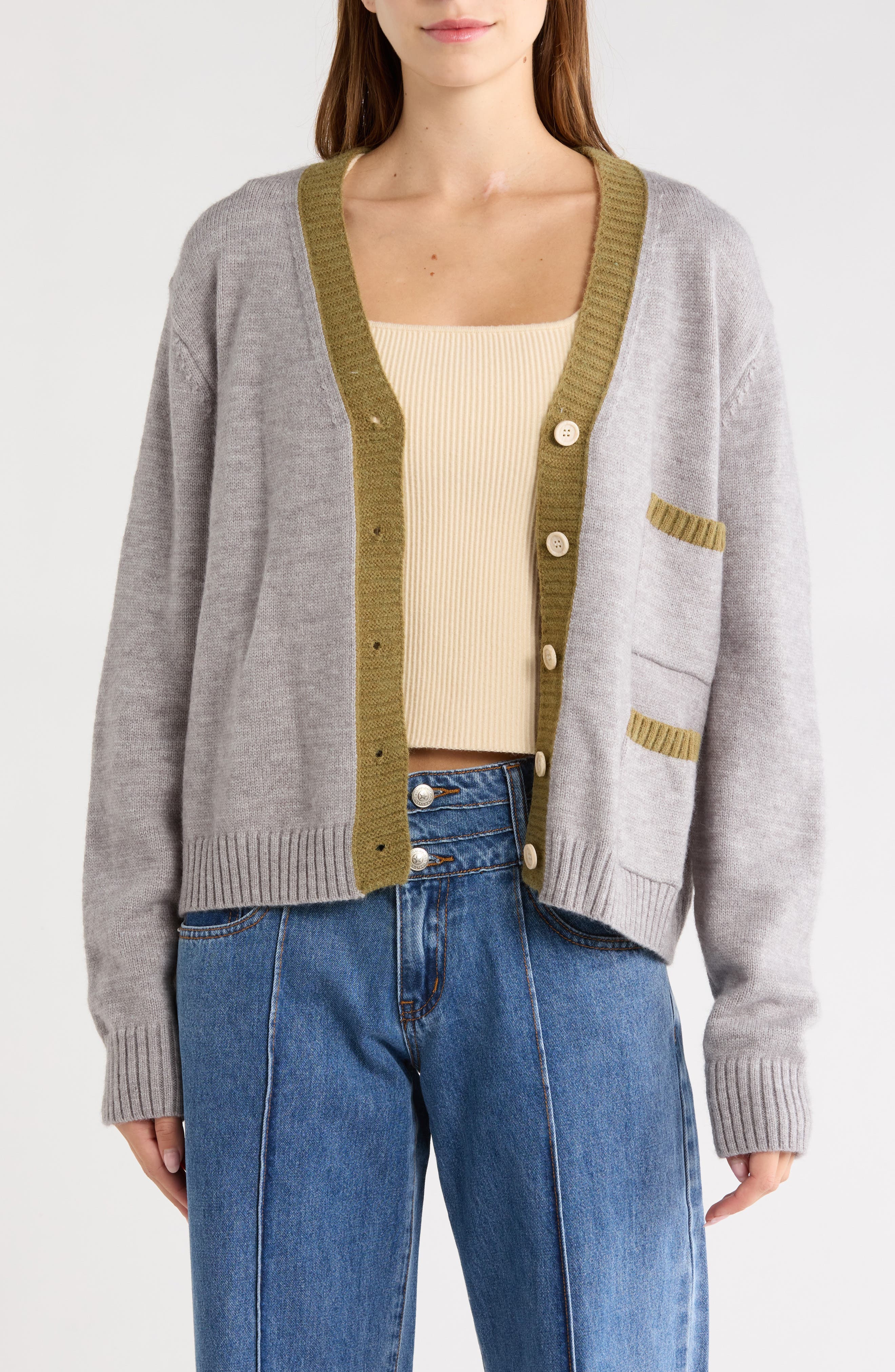 Atira Contrast Knit Cardigan