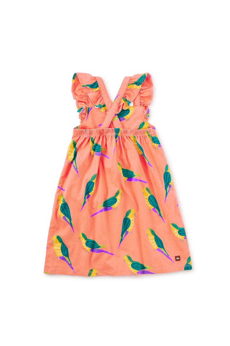 Ruffle Strap Dress, Alternate, color, Monk Parakeet