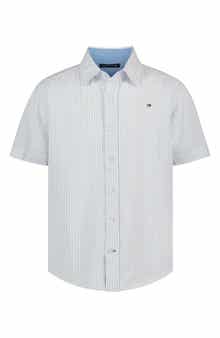 Tommy Hilfiger Kids' Seersucker Short Sleeve Button-Up Shirt