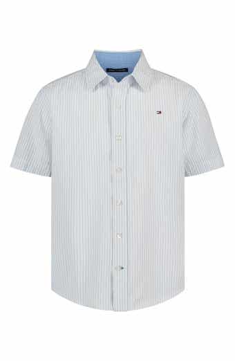 Tommy Hilfiger Kids' Seersucker Short Sleeve Button-Up Shirt